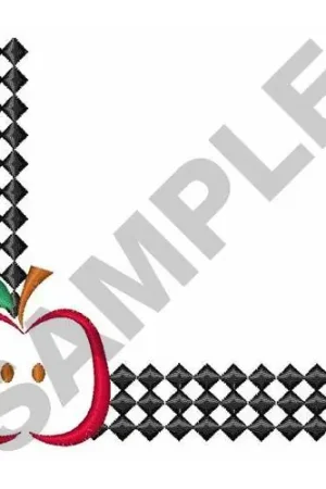 APPLE CORNER BORDER Embroidery Design Money Back Guarantee