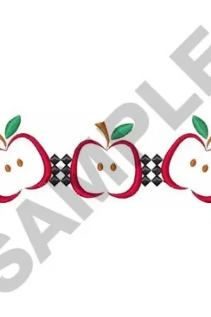 APPLE BORDER Embroidery Design Fast Shipping