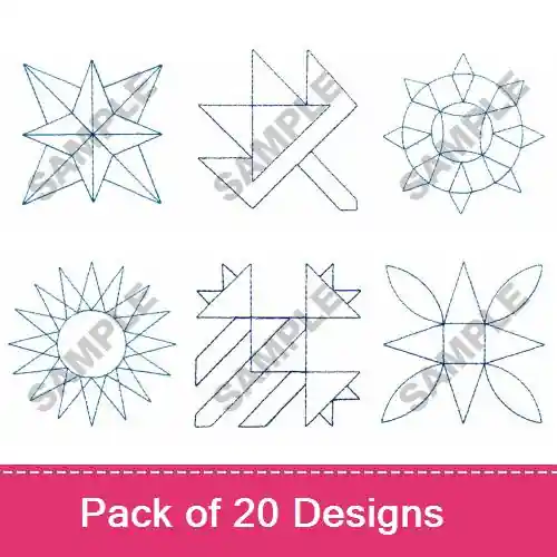 Worldwide Shipping QUICK QUILTING I Embroidery design pack by Great Notions, Embroidery Packs on EmbroideryDesigns.com