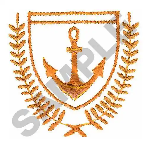 ANCHOR CREST Embroidery Design Crafted