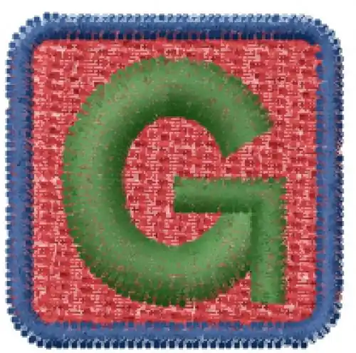 Sale Baby Blocks Font G Embroidery Design