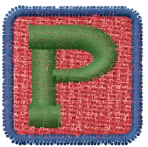 Express Delivery Baby Blocks Font P Embroidery Design