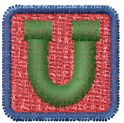 Viral Baby Blocks Font U Embroidery Design