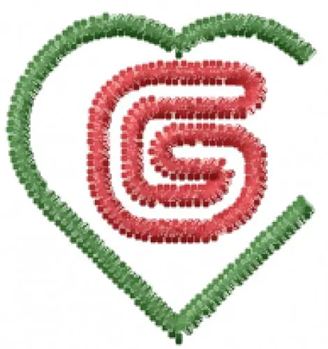 Hot Picks Hearts Font G Embroidery Design