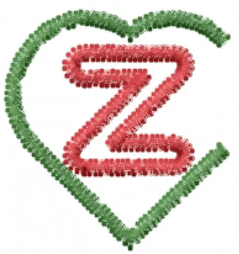 Hot Deal Hearts Font Z Embroidery Design