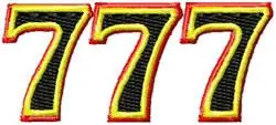 Flash Sale Triple 7 Embroidery Design