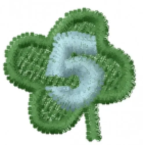 Lucky Clover Font 5 Embroidery Design Free Shipping
