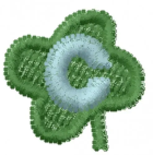 Instant Buy Lucky Clover Font C Embroidery Design
