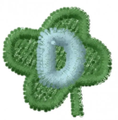 Lucky Clover Font D Embroidery Design Popular
