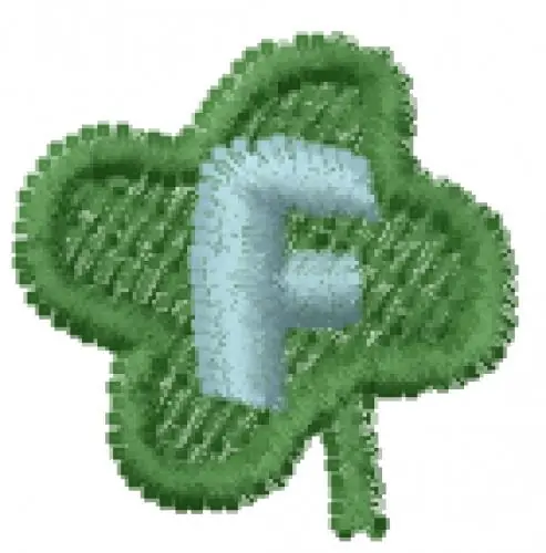 Lucky Clover Font F Embroidery Design Place Order