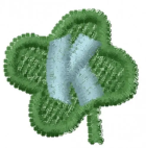 Secure Checkout Lucky Clover Font k Embroidery Design
