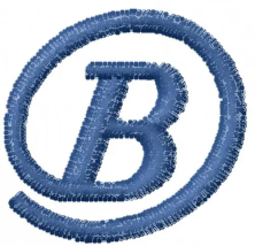 Arrobatherapy Font B Embroidery Design Reduced Price