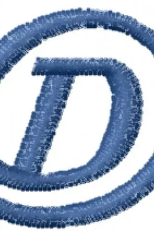 Arrobatherapy Font D Embroidery Design Express Delivery