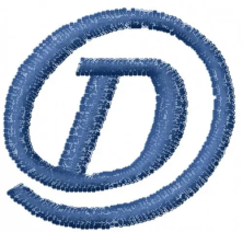 Arrobatherapy Font D Embroidery Design Express Delivery