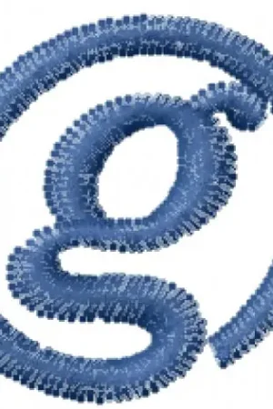 Authentic Arrobatherapy Font g Embroidery Design