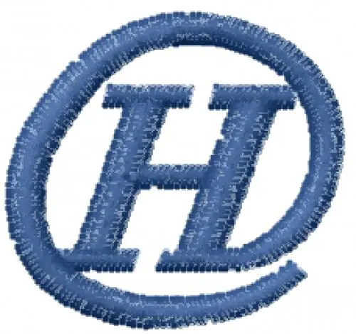 Trending Arrobatherapy Font H Embroidery Design