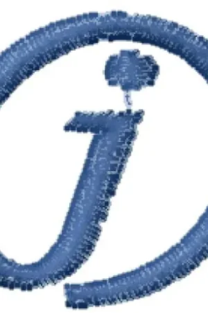 Arrobatherapy Font J Embroidery Design Hot Deal