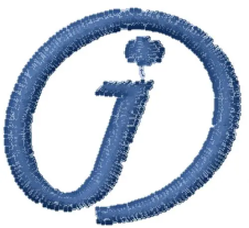 Arrobatherapy Font J Embroidery Design Hot Deal