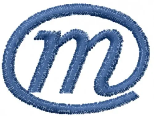 Arrobatherapy Font m Embroidery Design Instant Buy
