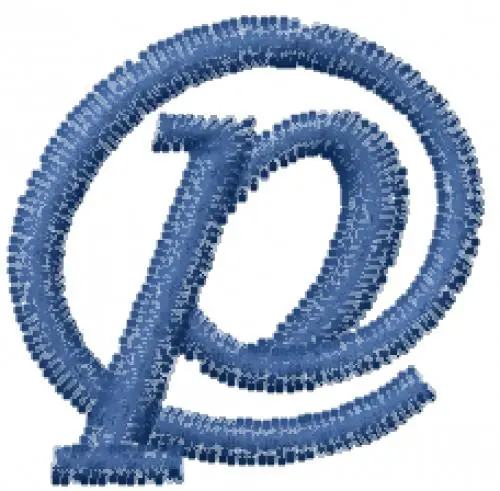 Arrobatherapy Font P Embroidery Design Hassle-Free Returns