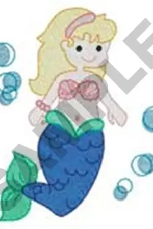 Mermaid Girl Embroidery Design Special Discount