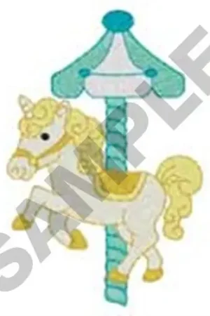 Exclusive Carousel Horse Embroidery Design