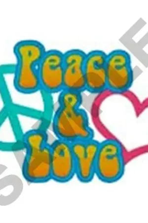 Premium Peace & Love Embroidery Design