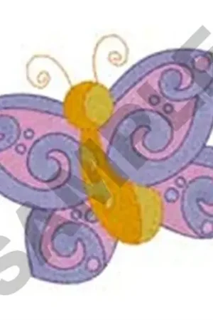 Scroll Butterfly Embroidery Design Free Returns
