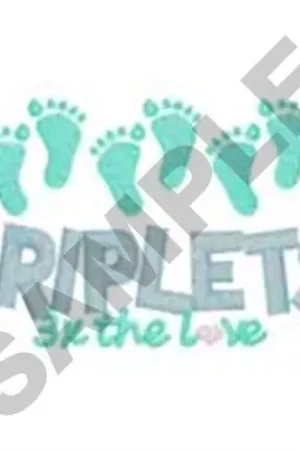 Holiday Sale Triplets 3x the Love Embroidery Design
