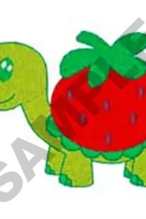 Hot Picks Strawberry Turtle Embroidery Design