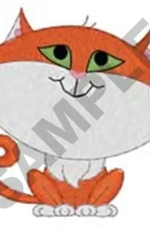 Cute Kitty Embroidery Design Instant Buy