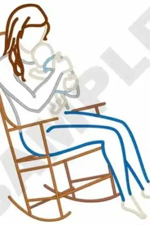 Mother and Child Embroidery Design Special Offer