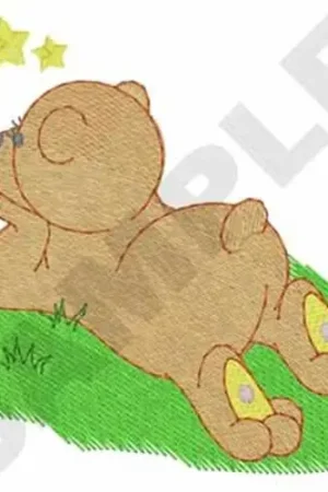 Certified Nighttime Bear Embroidery Design