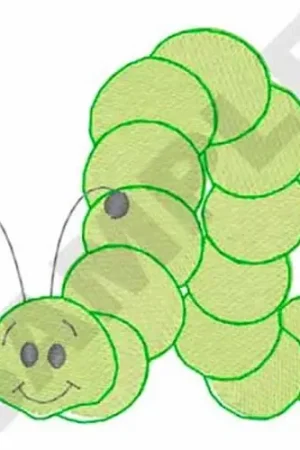Inch Worm Embroidery Design Price Cut