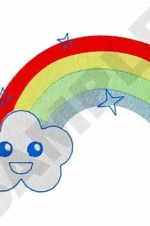 Money Back Guarantee Rainbow Embroidery Design