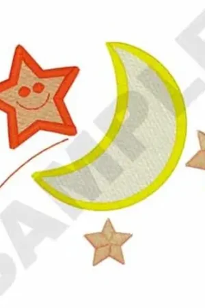 Limited Offer Moon & Stars Embroidery Design