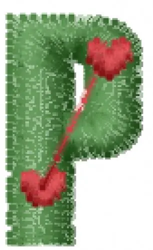 Love Letters P Embroidery Design Crafted