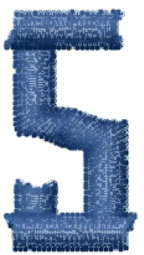 Vanilla Whale Font 5 Embroidery Design Free Shipping
