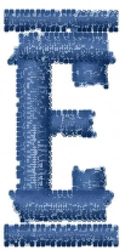 Budget Vanilla Whale Font E Embroidery Design