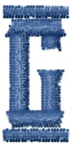 Vanilla Whale Font G Embroidery Design High Quality