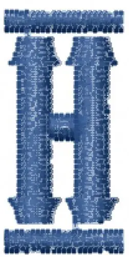 Holiday Sale Vanilla Whale Font H Embroidery Design