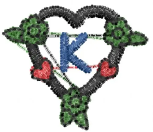Dark Heart K Embroidery Design Exclusive