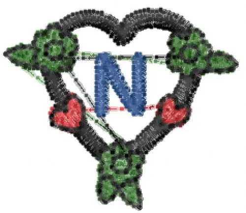 Markdown Dark Heart N Embroidery Design