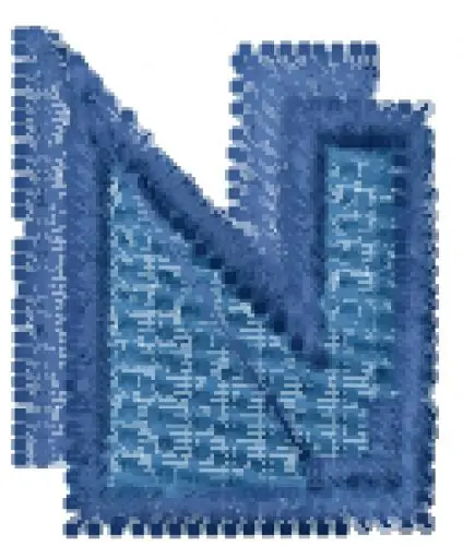 Price Cut Crack Man Font N Embroidery Design