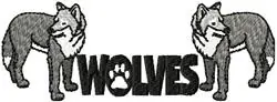 Best Choice Wolves Embroidery Design