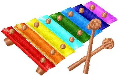 Next Day Delivery Xylophone Embroidery Design