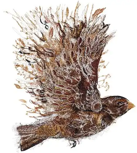Abstract Bird Embroidery Design Certified