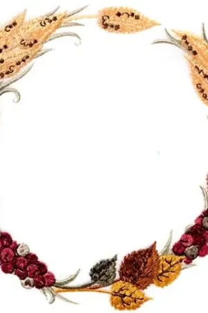 Autumn Wreath Embroidery Design Popular