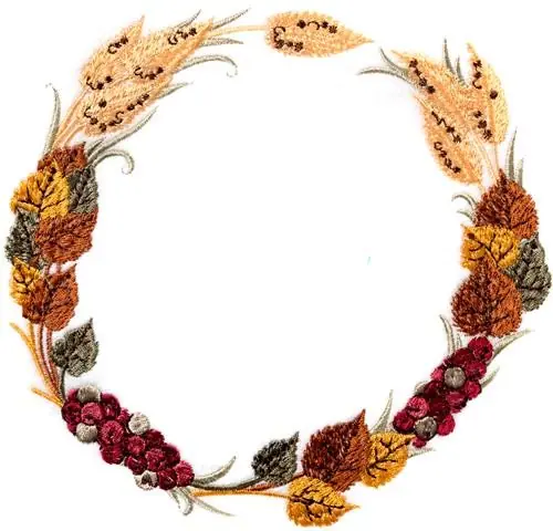 Autumn Wreath Embroidery Design Popular