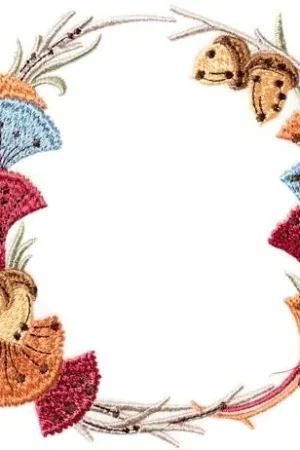 Reduced Price Fall Wreath  Embroidery Design